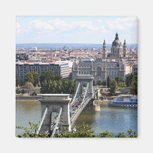 Szechenyi Chain Bridge, Budapest, Ungarn Magnet (Vorne)