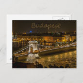 Szechenyi Chain Bridge, Budapest, Ungarn Postcard Postkarte (Vorne/Hinten)