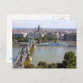 Szechenyi Chain Bridge, Budapest, Ungarn Postkarte (Vorne/Hinten)