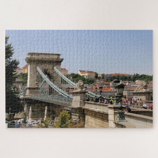 Széchenyi Chain Bridge, Budapest, Ungarn Puzzle (Horizontal)