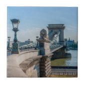 Szechenyi Chain Bridge in Budapest, Ungarn Fliese (Vorderseite)