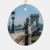 Szechenyi Chain Bridge in Budapest, Ungarn Keramik Ornament (Links)