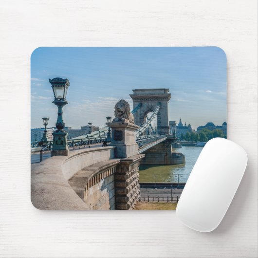Szechenyi Chain Bridge in Budapest, Ungarn Mousepad (Mit Mouse)