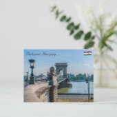 Szechenyi Chain Bridge in Budapest, Ungarn Postkarte (Stehend Vorderseite)