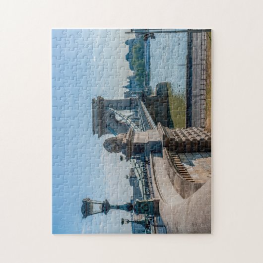 Szechenyi Chain Bridge in Budapest, Ungarn Puzzle (Vertikal)