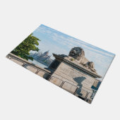 Széchenyi Kettenbrücke und Parlament von Budapest Fußmatte (Schrägansicht)