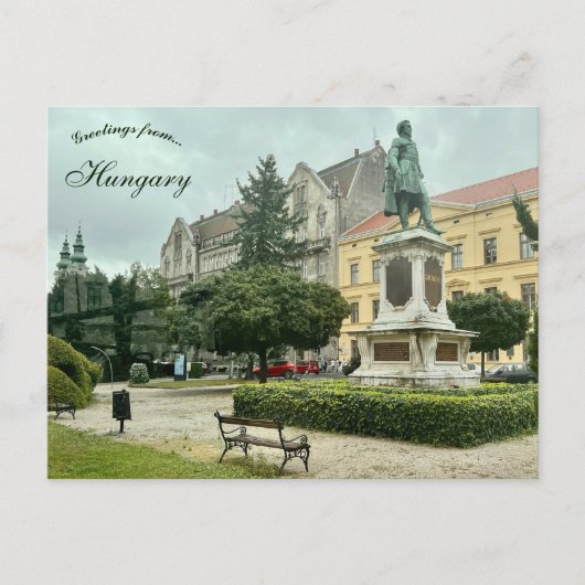 Széchenyi-Platz in Sopron Ungarn Postkarte (Vorderseite)