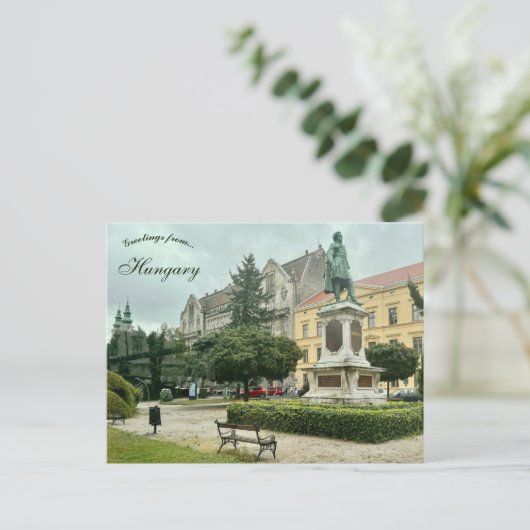 Széchenyi Square in Sopron Hungary Postkarte (Stehend Vorderseite)