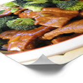 Szechwan Beef Broccoli Food Dinner Poster (Ecke)