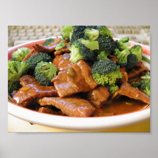 Szechwan Beef Broccoli Food Dinner Poster (Vorne)