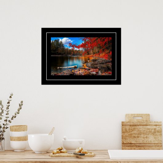 Szenario des Herbstfalls Poster (Küche)