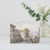 Szene am Horankanal bei Kanton, c.1850 (colo Postkarte (Stehend Vorderseite)