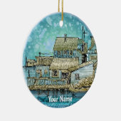 Szene am Kai Keramik Ornament (Rechts)