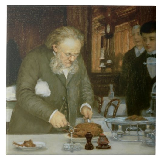 Szene am La-Ausflug-d'Argent Restaurant Fliese (Vorderseite)