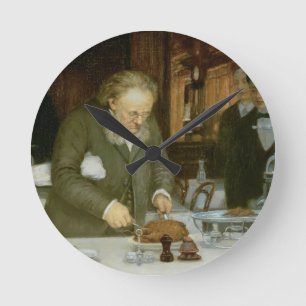 Szene am La-Ausflug-d'Argent Restaurant Runde Wanduhr