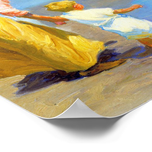 Szene am Strand von Edward Henry Potthast Poster (Ecke)