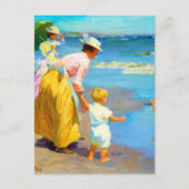 Szene am Strand von Edward Henry Potthast Postkarte (Vorderseite)
