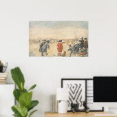 Szene auf Eis - Hendrick Avercamp Kunstposter Poster (Heimbüro)