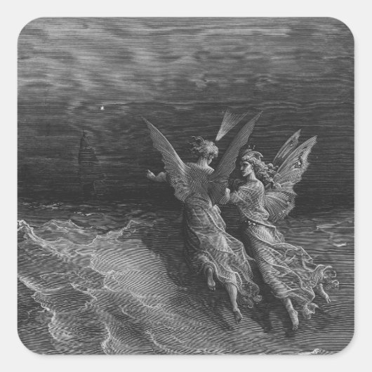 Szene aus "Das Regime des alten Mariners" 2 Quadratischer Aufkleber (Vorderseite)