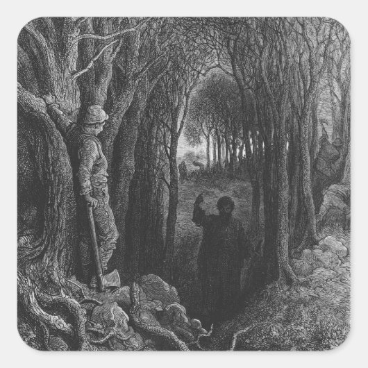 Szene aus "Das Regime des alten Mariners" 2 Quadratischer Aufkleber (Vorderseite)