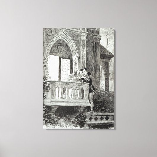 Szene aus dem Akt II von Romeo und Julia Leinwanddruck (Vorderseite)