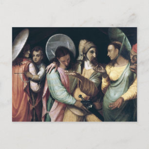 Szene aus der Commedia dell'Arte, c.1765 Postkarte