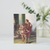 Szene aus der Commedia dell'Arte Postkarte (Stehend Vorderseite)