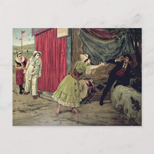 Szene aus der Oper "Pagliacci" Postkarte (Vorderseite)