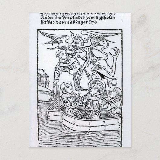 Szene aus "Die Navigation von St. Brendan" Postkarte (Vorderseite)