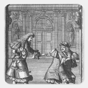 Szene aus 'Le Misanthrope' Quadratischer Aufkleber