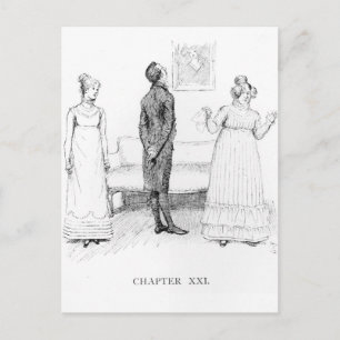 Szene aus "Stolz und Vorurteil" Postkarte