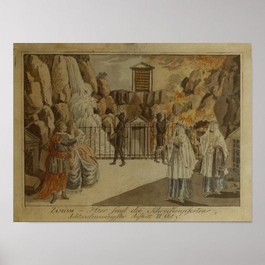 Szene aus "The Magic Flute" von Mozart, 1795 Poster (Vorne)
