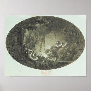 Szene aus "The Magic Flute" von Mozart Poster