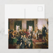 Szene bei der Unterzeichnung der Verfassung Postkarte (Vorne/Hinten)