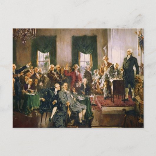 Szene bei der Unterzeichnung der Verfassung Postkarte (Vorderseite)