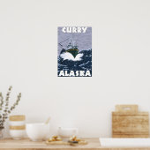 Szene der Fischerboote - Curry, Alaska Poster (Küche)