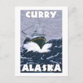 Szene der Fischerboote - Curry, Alaska Postkarte (Vorderseite)