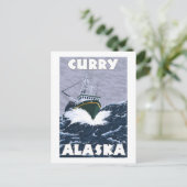 Szene der Fischerboote - Curry, Alaska Postkarte (Stehend Vorderseite)