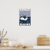 Szene der Fischerboote - Katmai, Alaska Poster (Küche)