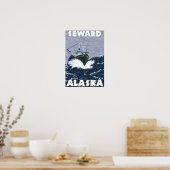 Szene der Fischerboote - Seward, Alaska Poster (Küche)