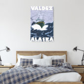 Szene der Fischerboote - Valdez, Alaska Leinwanddruck (Insitu (Schlafzimmer))