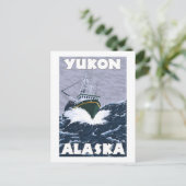 Szene der Fischerboote - Yukon, Alaska Postkarte (Stehend Vorderseite)