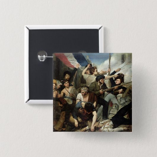 Szene der Revolution 1830 Button (Vorne & Hinten)