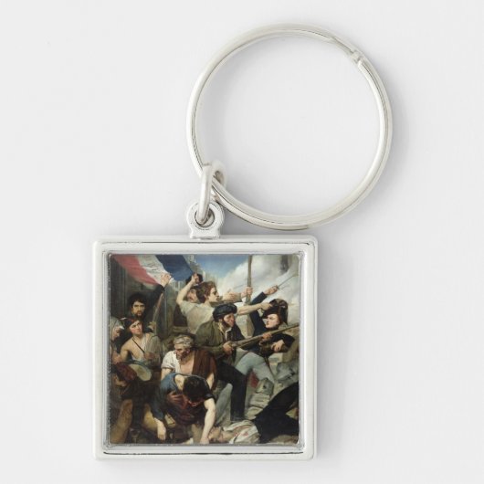 Szene der Revolution 1830 Schlüsselanhänger (Vorne)