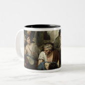 Szene der Revolution 1830 Zweifarbige Tasse (Vorderseite Links)
