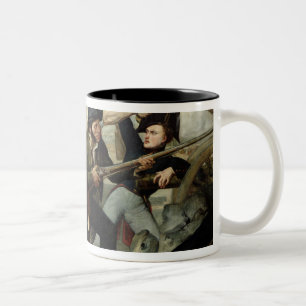 Szene der Revolution 1830 Zweifarbige Tasse