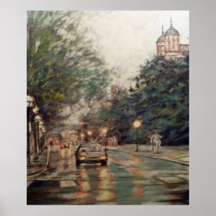 Szene der Universität Michigan Lawquad um die 90er Poster