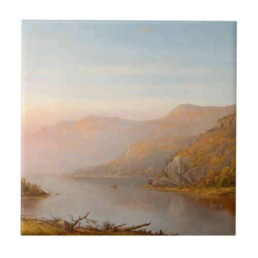 Szene des Berges River (Herbst des Hudson) Fliese (Vorderseite)