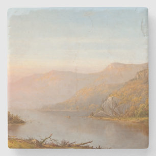 Szene des Berges River (Herbst des Hudson) Steinuntersetzer