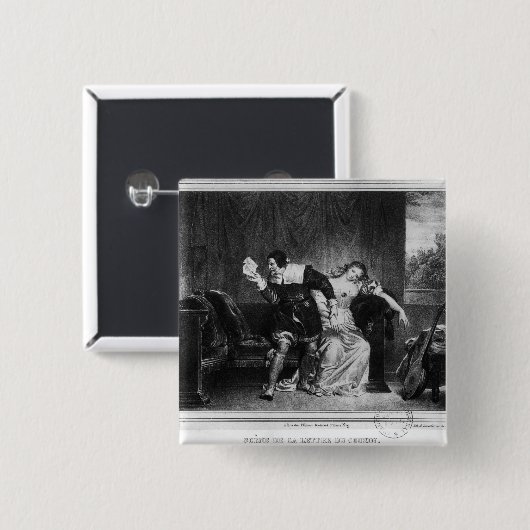 Szene des Buchstaben des Cousins Button (Vorne & Hinten)